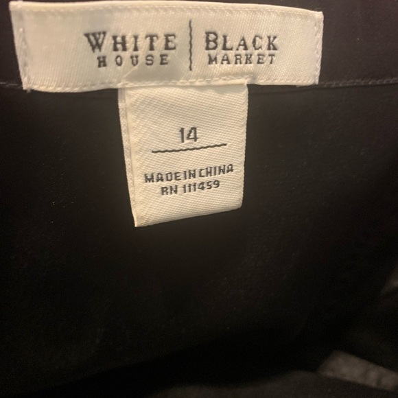 White House Black Market Black Strapless Ruffle Dress Sz 14 NWOT Whimsigoth - Picture 7 of 7